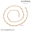 43779 xuping collar de cadena de oro simple último diseño moda 18k aleación de cobre collar de la joyería